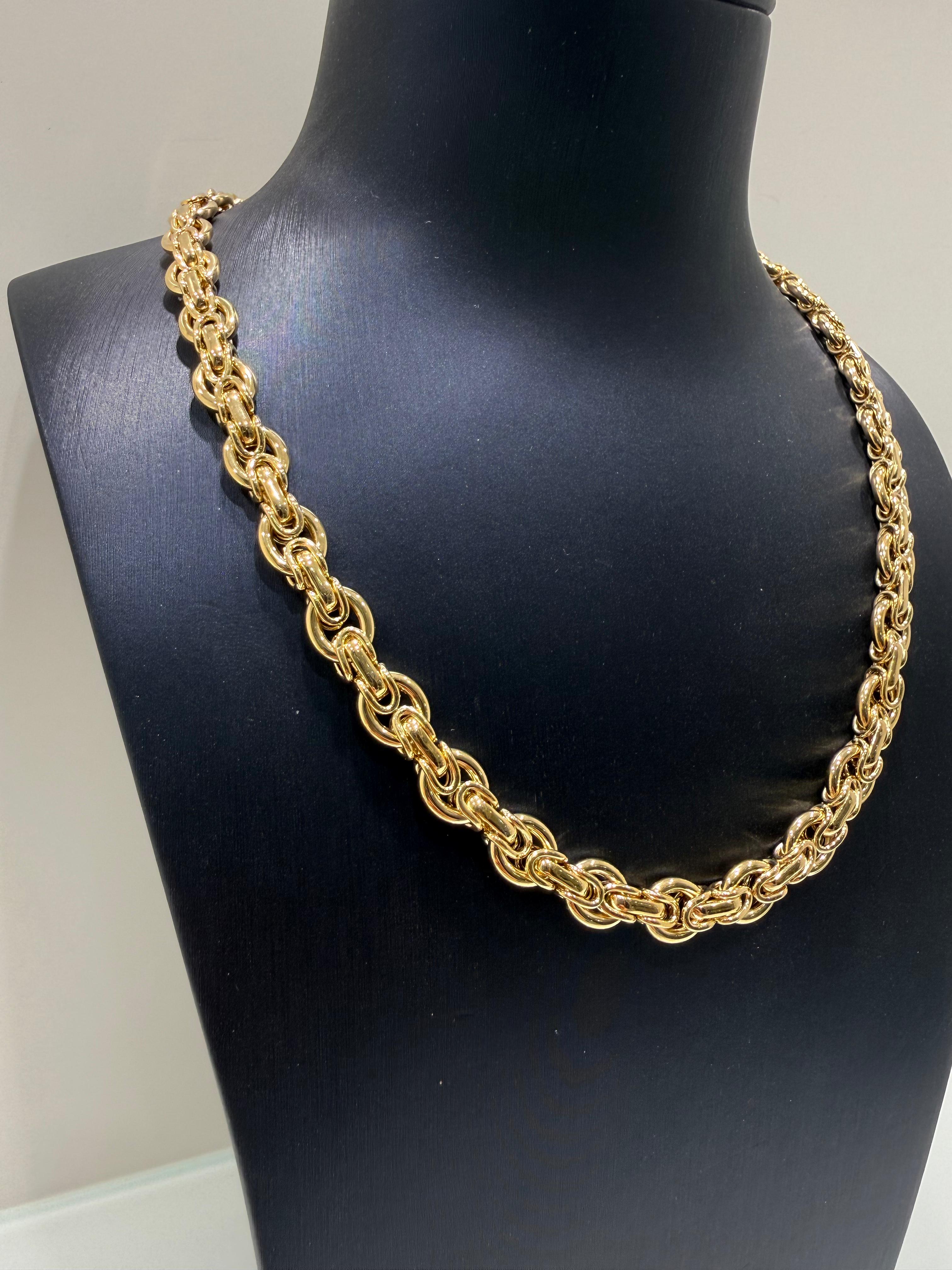 Collana in Oro Giallo 18KT a Maglie Intrecciate – Made in Italy