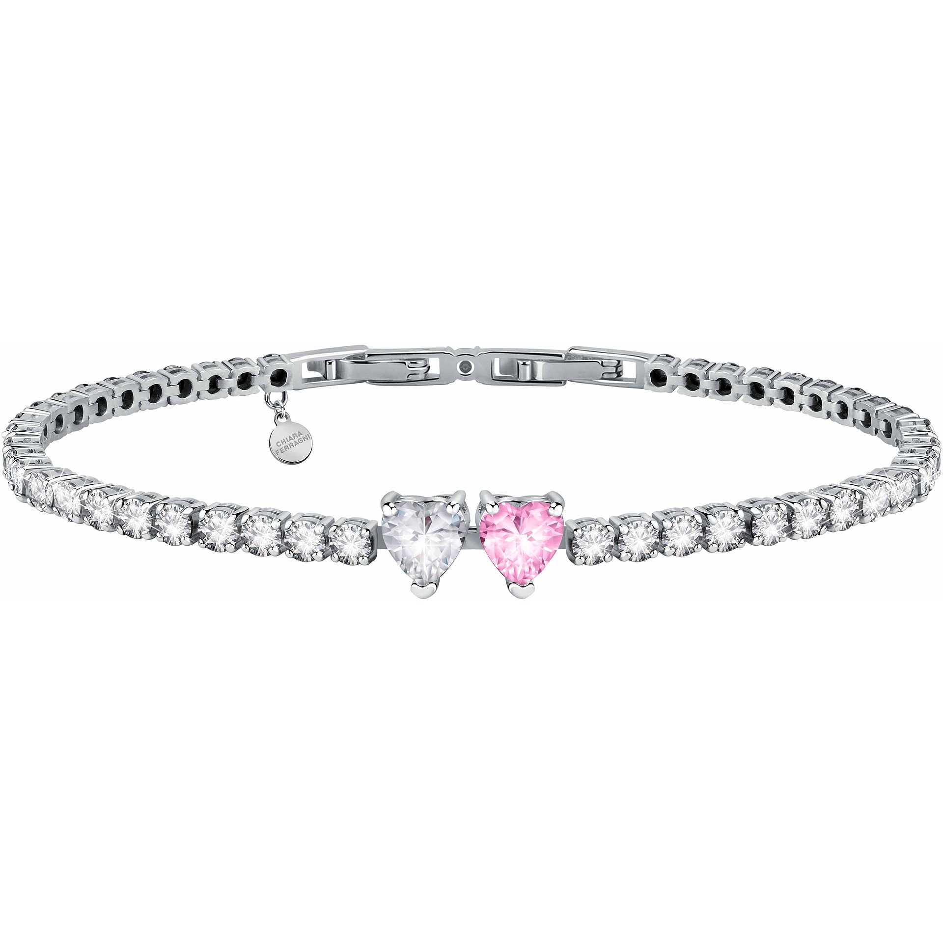 CHIARA FERRAGNI FIRST LOVE PINK AND WHITE HEART BRACELET