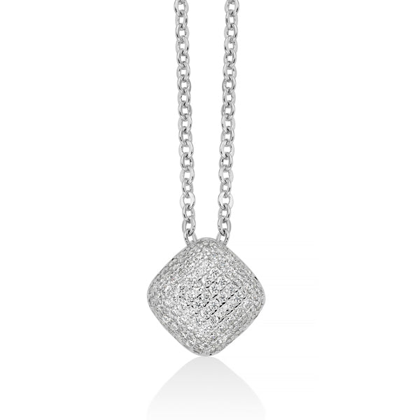 COLLANA KIARA BASIK PENDENTE CON ZIRCONI BIANCHI