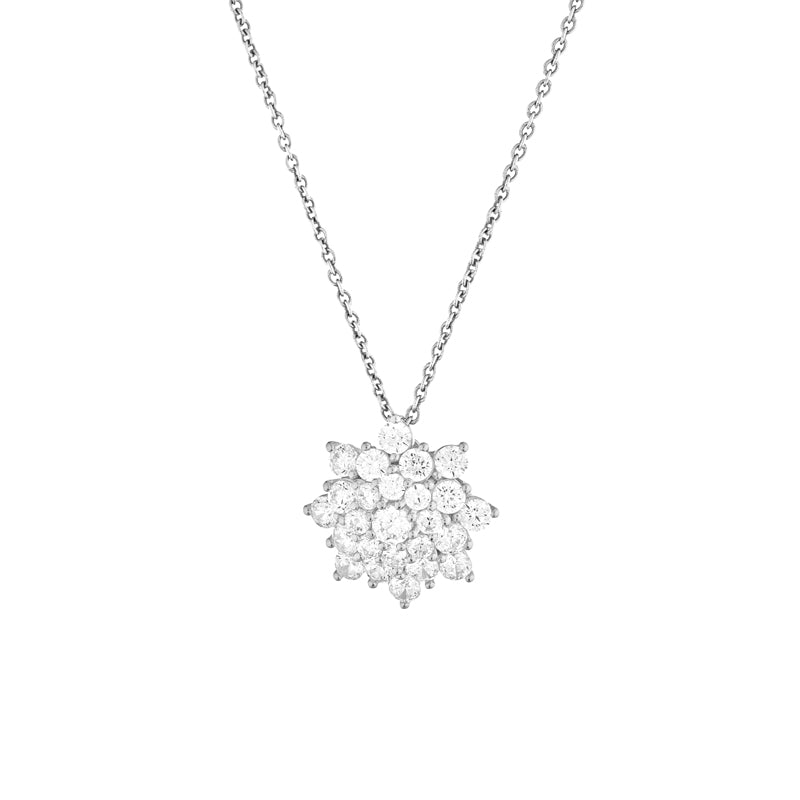 COLLANA FIORE IN ARGENTO SILVER E ZIRCONI
