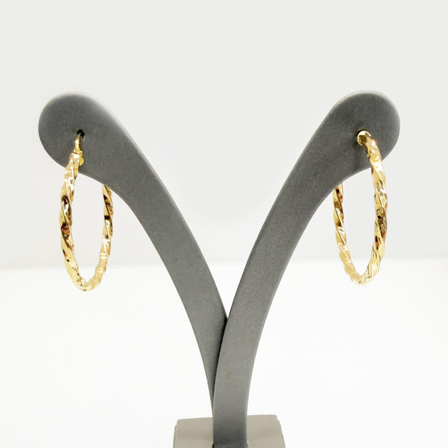 Orecchini a Cerchio in Oro Giallo 18 KT