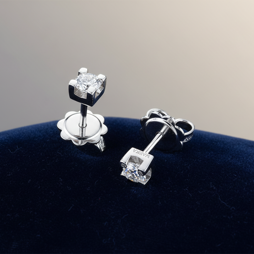 PUNTO LUCE IN ORO BIANCO 18KT CON DIAMANTE TAGLIO BRILLANTE