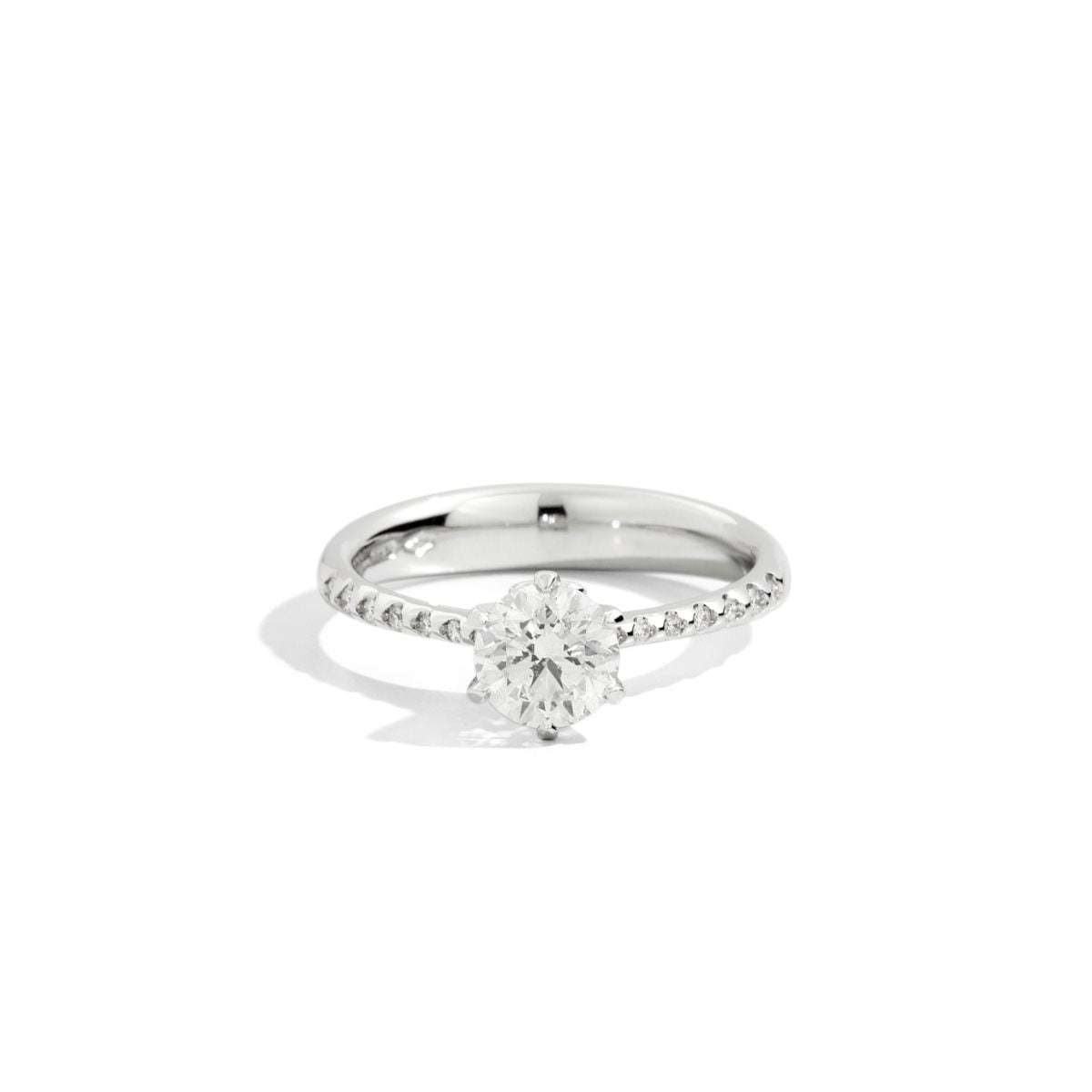 Recarlo Anniversary Solitaire Ring in 18Kt Gold and Diamond