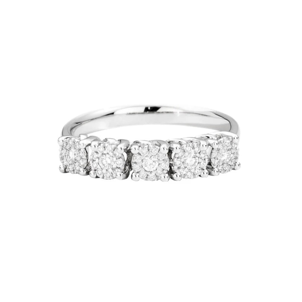 Recarlo Veretta Ring with 5 Shining Stones