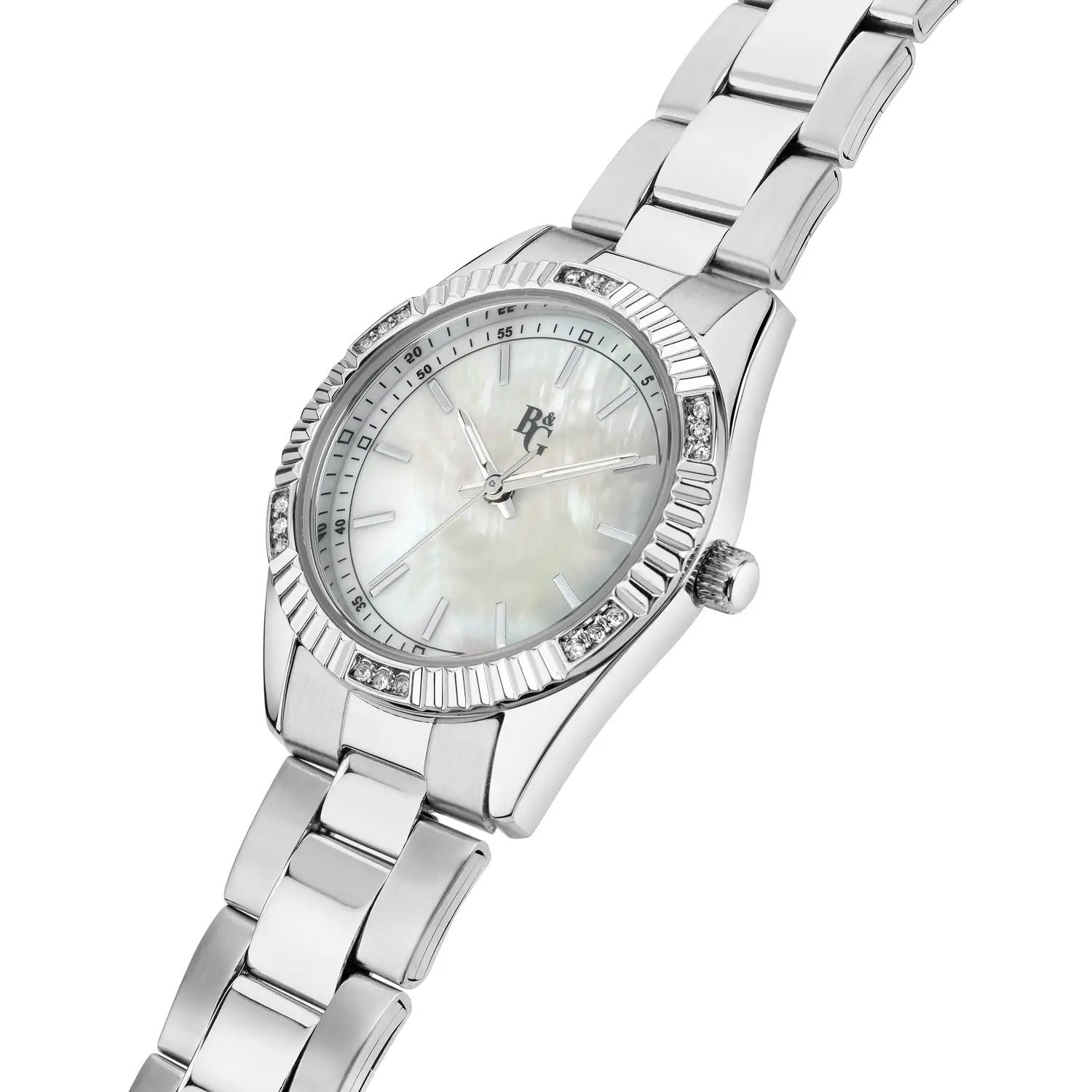 B&G LUXURY WHITE MOTHER OF PEARL DIAL WATCH |31MM|