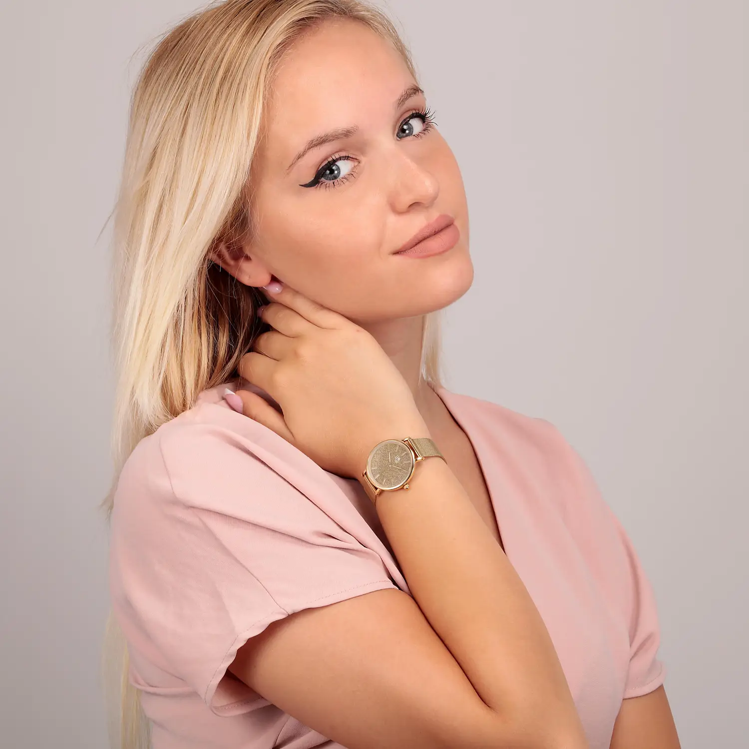 B&G PREPPY MESH GOLD DIAL WATCH |32MM|