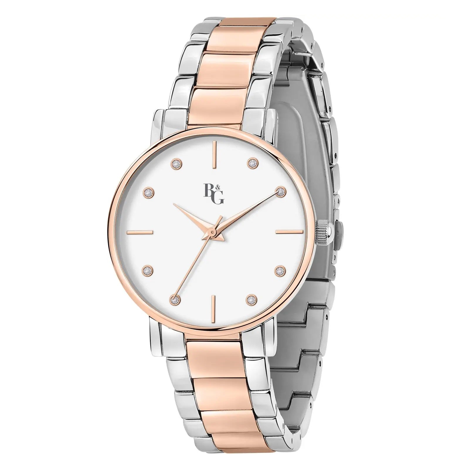 OROLOGIO B&G PREPPY ROSE GOLD SILVER DIAL |32.5MM|