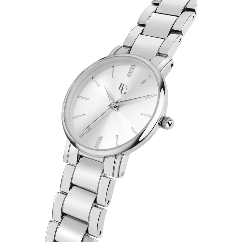 B&G PREPPY SILVER DIAL WATCH |32.5MM|