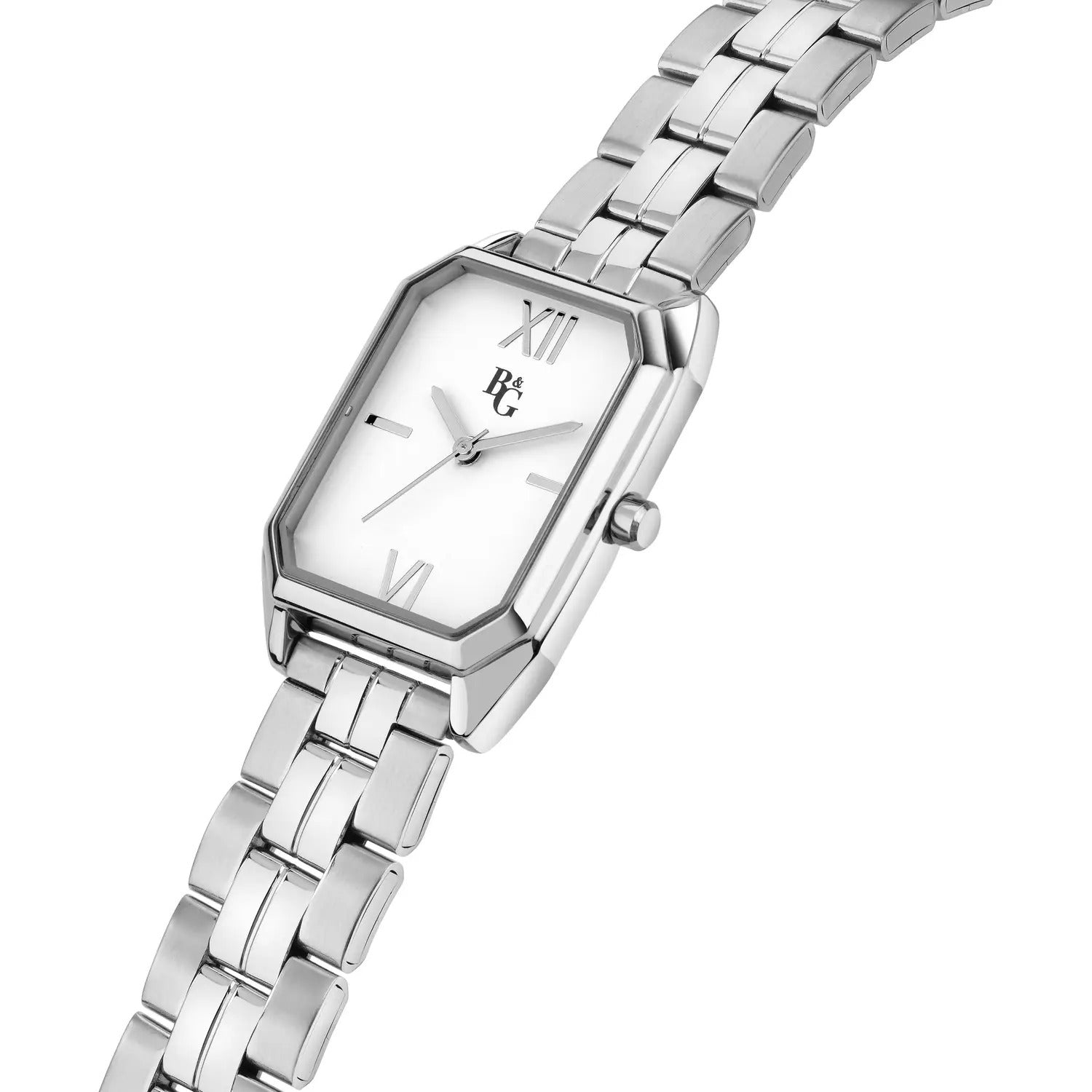 B&G GLAMOR WHITE DIAL WATCH |36.5X24.4MM|
