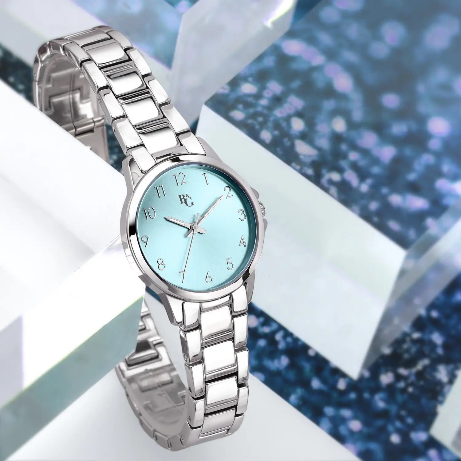 OROLOGIO B&G STREAMER VERDE ACQUA DIAL |28MM|