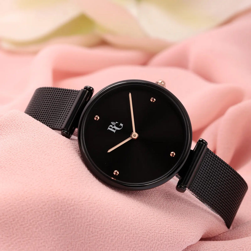 OROLOGIO B&G CHIC MESH BLACK DIAL |34MM|