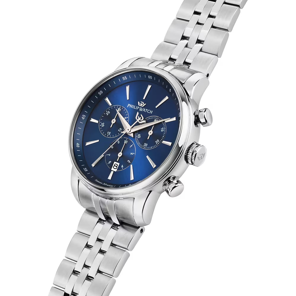 OROLOGIO PHILIP WATCH ANNIVERSARY CHRONO BLU DIAL |40MM|