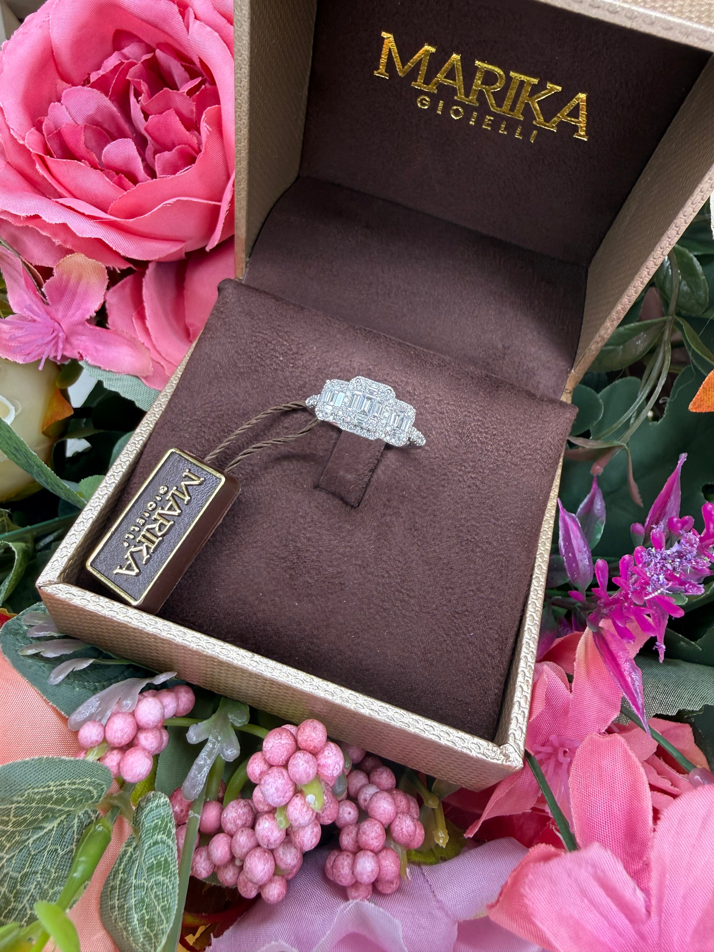 ANELLO TRILOGY IN ORO BIANCO 18 CARATI E DIAMANTI
