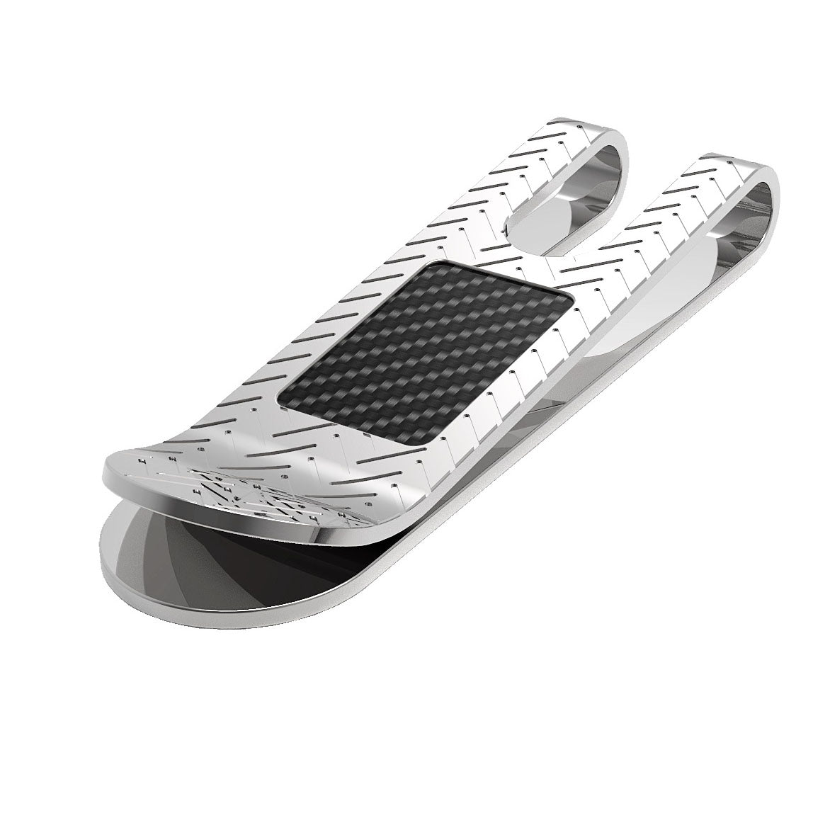 FERMASOLDI ZANCAN IN ACCIAIO E FIBRA DI CARBONIO