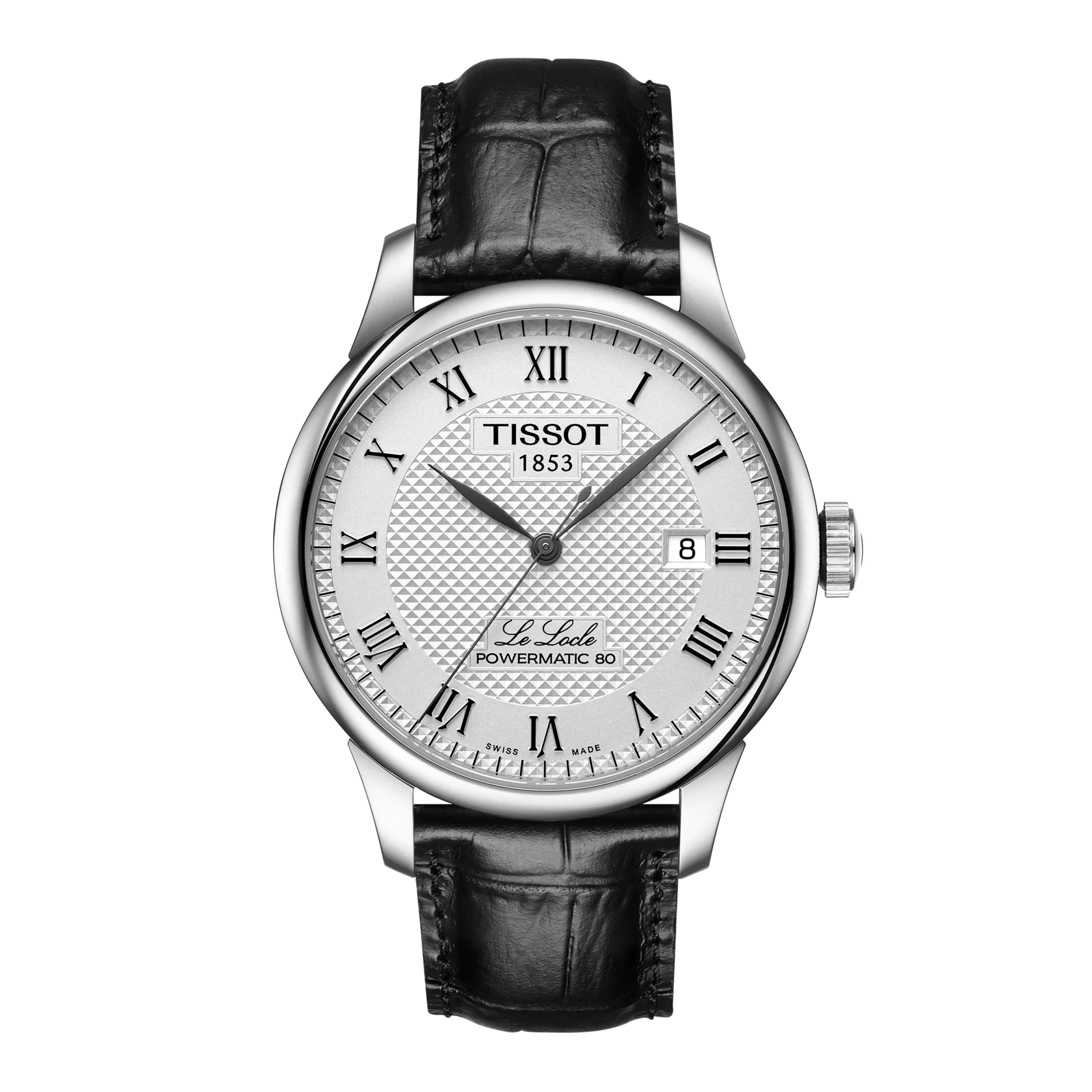 TISSOT LE LOCLE POWERMATIC 80 SILVER BALCK WATCH | 39.30MM |