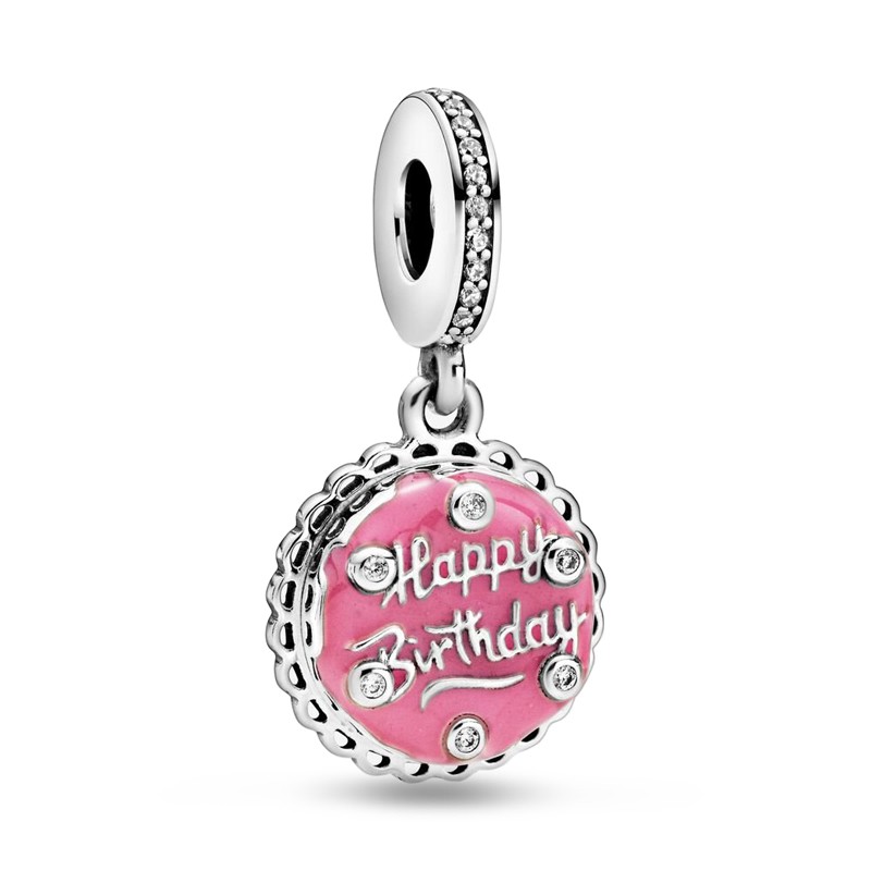 CHARM PANDORA TORTA DI COMPLEANNO ROSA