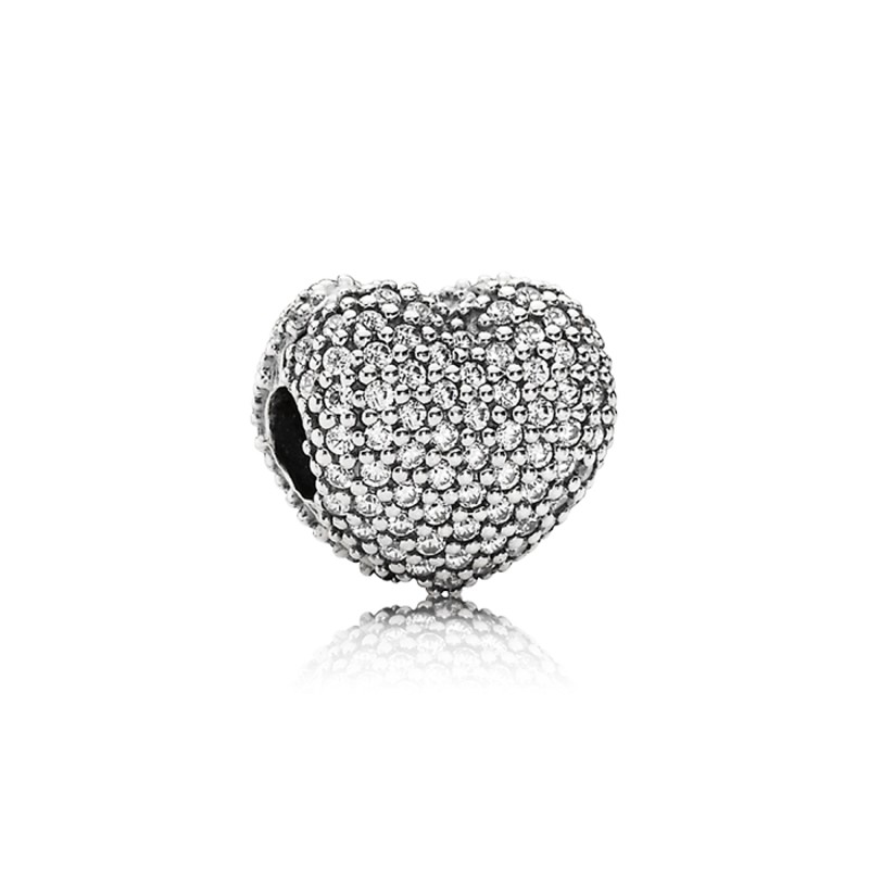 CHARM PANDORA CLIP CUORE IN PAVÈ