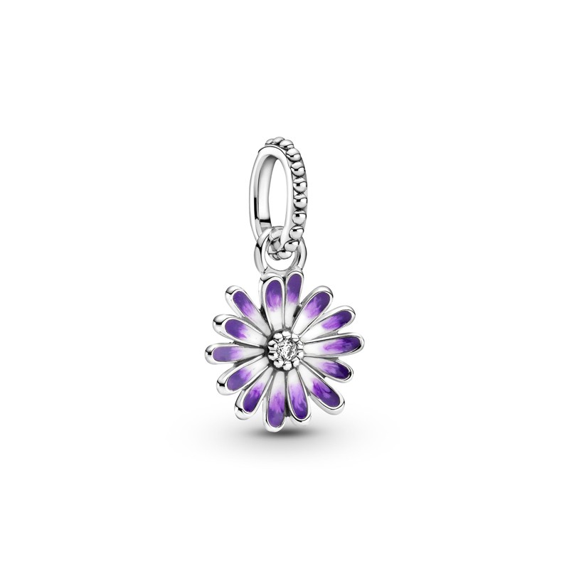 CHARM PANDORA PENDENTE MARGHERITA VIOLA