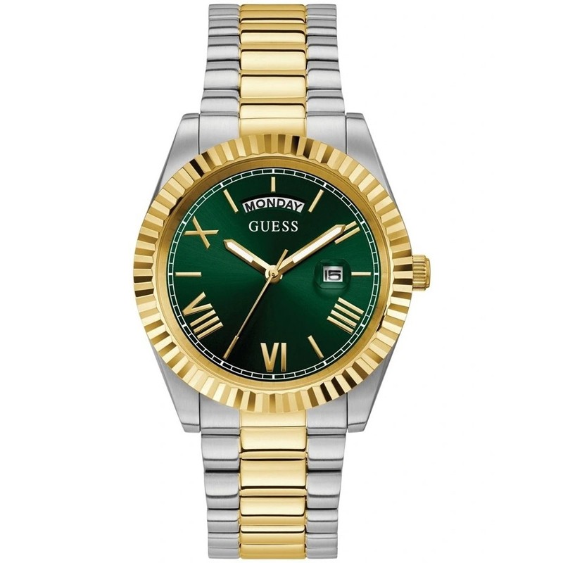 OROLOGIO GUESS CONNOISSEUR GREEN DIAL DAYDATE |42MM|