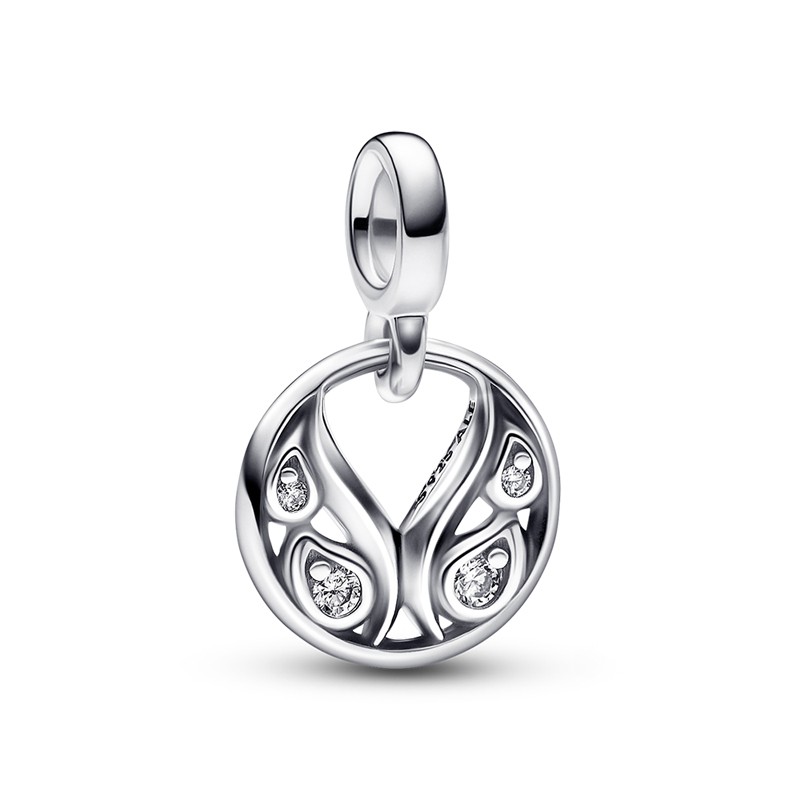 CHARM PANDORA ME PENDENTE BURNING WINGS CON PIETRE LUMINOSE