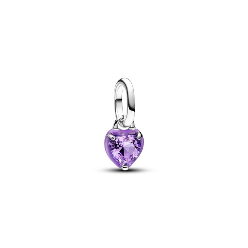 CHARM PANDORA ME MINI PENDENTE CUORE VIOLA CHAKRA