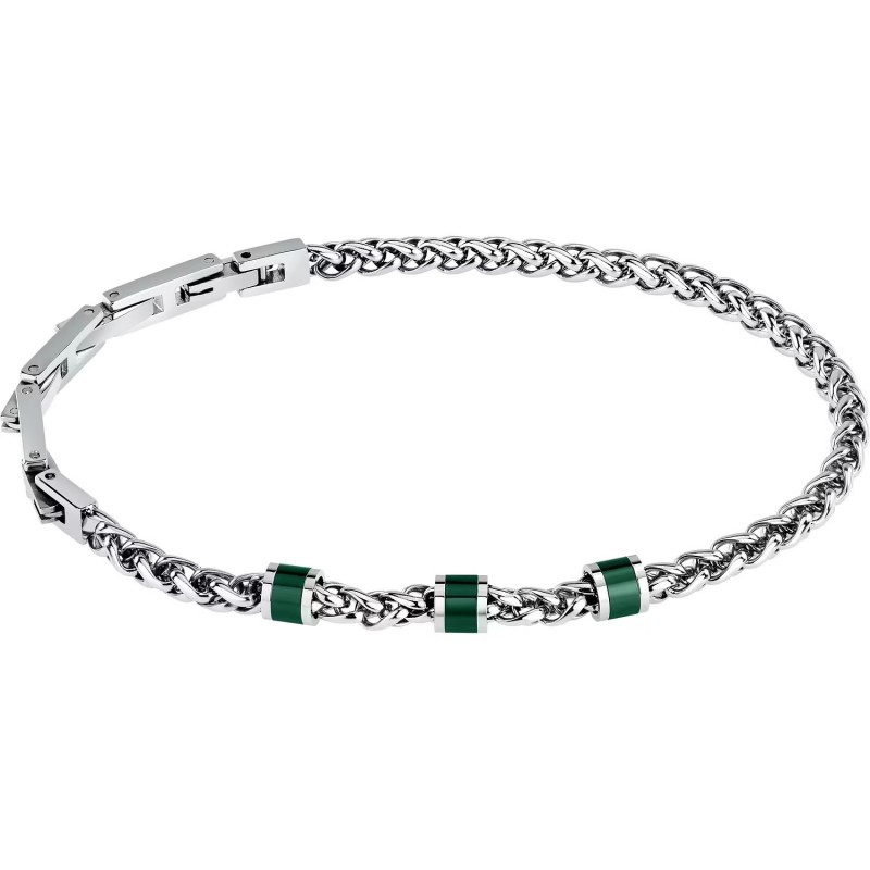 BRACCIALE SECTOR PREMIUM ACCIAIO E ALLUMINIUM GREEN