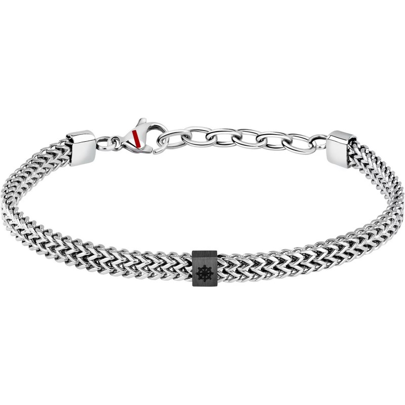 BRACCIALE SECTOR ACCIAIO MARINE ANCORA BLACK