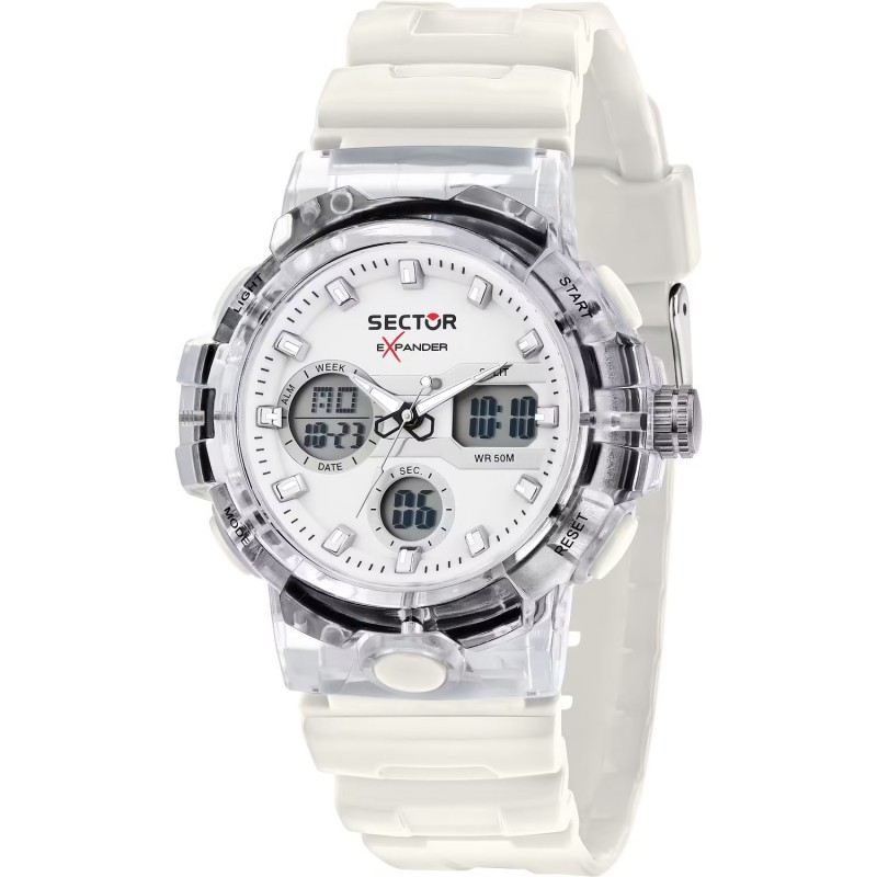 OROLOGIO SECTOR EX-46 DIGITAL WHITE DIAL |46MM|