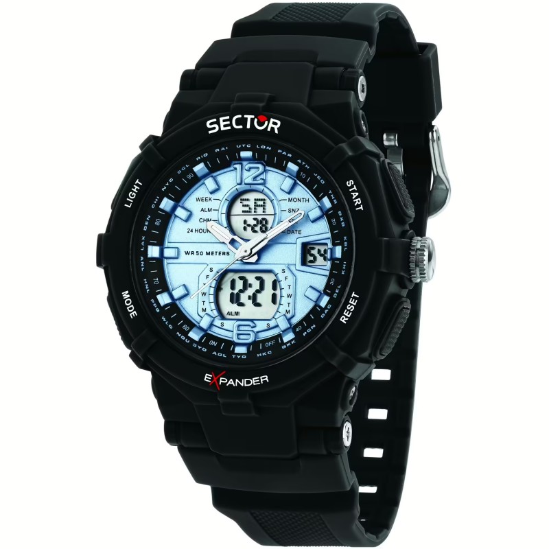 OROLOGIO SECTOR EX-09 DIGITAL BLU BLACK DIAL |50MM|