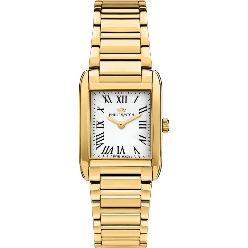 OROLOGIO PHILIP WATCH MUSEUM GOLD WHITE DIAL |24.7X34.1MM|