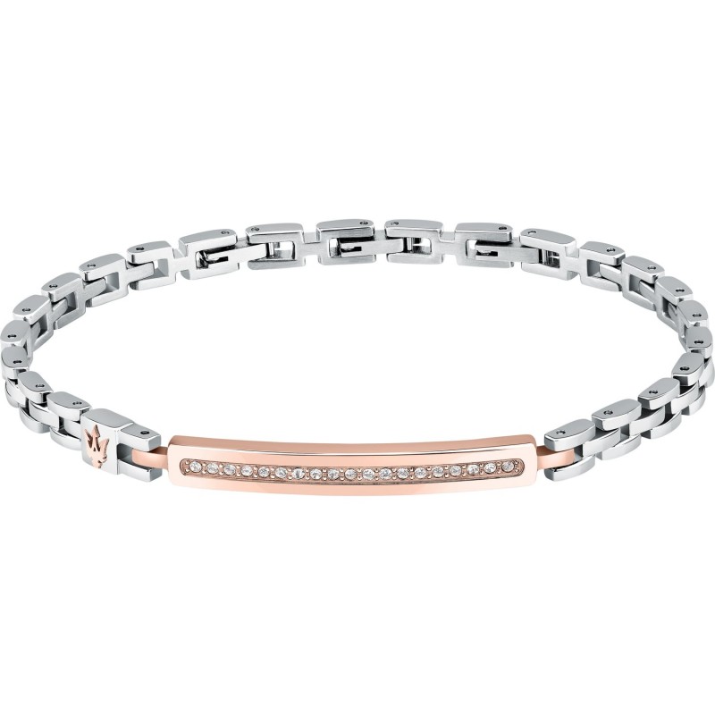 BRACCIALE MASERATI UOMO ICONIC ROSE GOLD CRYSTAL