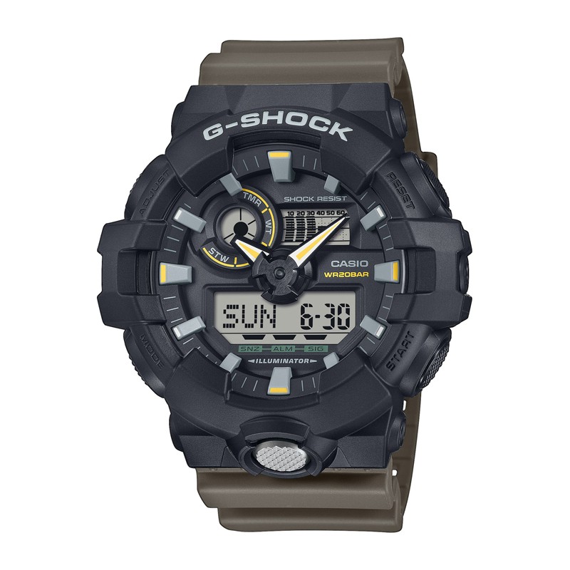 OROLOGIO CASIO G-SHOCK CLASSIC BLACK E BROWN |53.4MM|