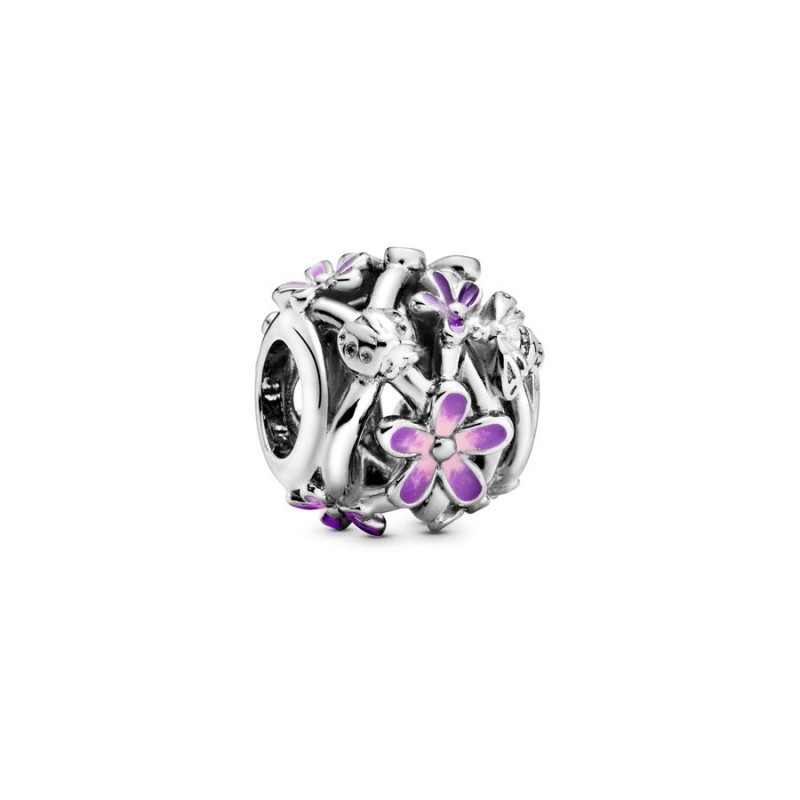 CHARM PANDORA MARGHERITA VIOLA OPENWORK