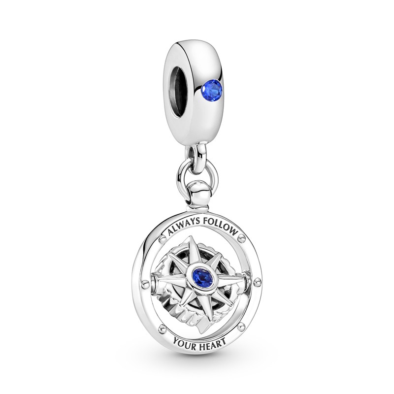 CHARM PANDORA PENDENTE BUSSOLA “ALWAYS FOLLOW YOUR HEART”