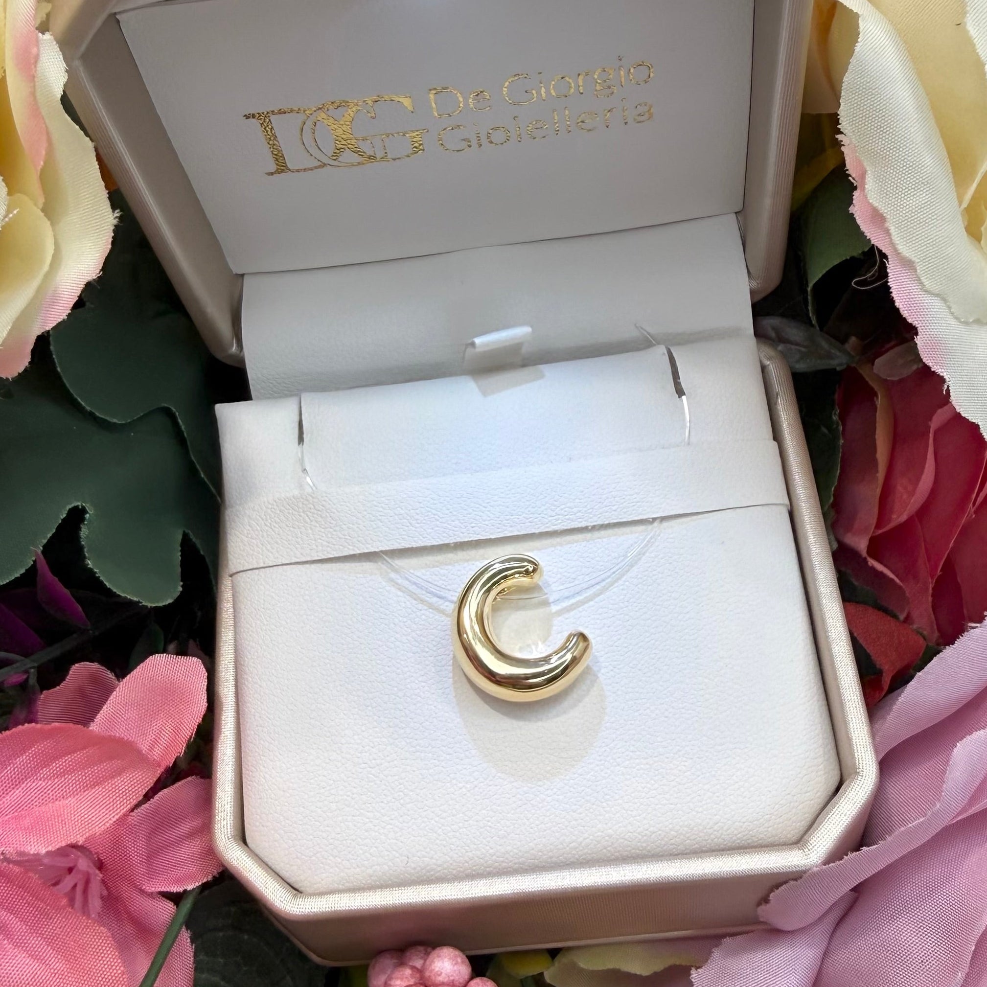 Ciondolo Lettera Bubble in Oro Giallo 18 Kt (750)