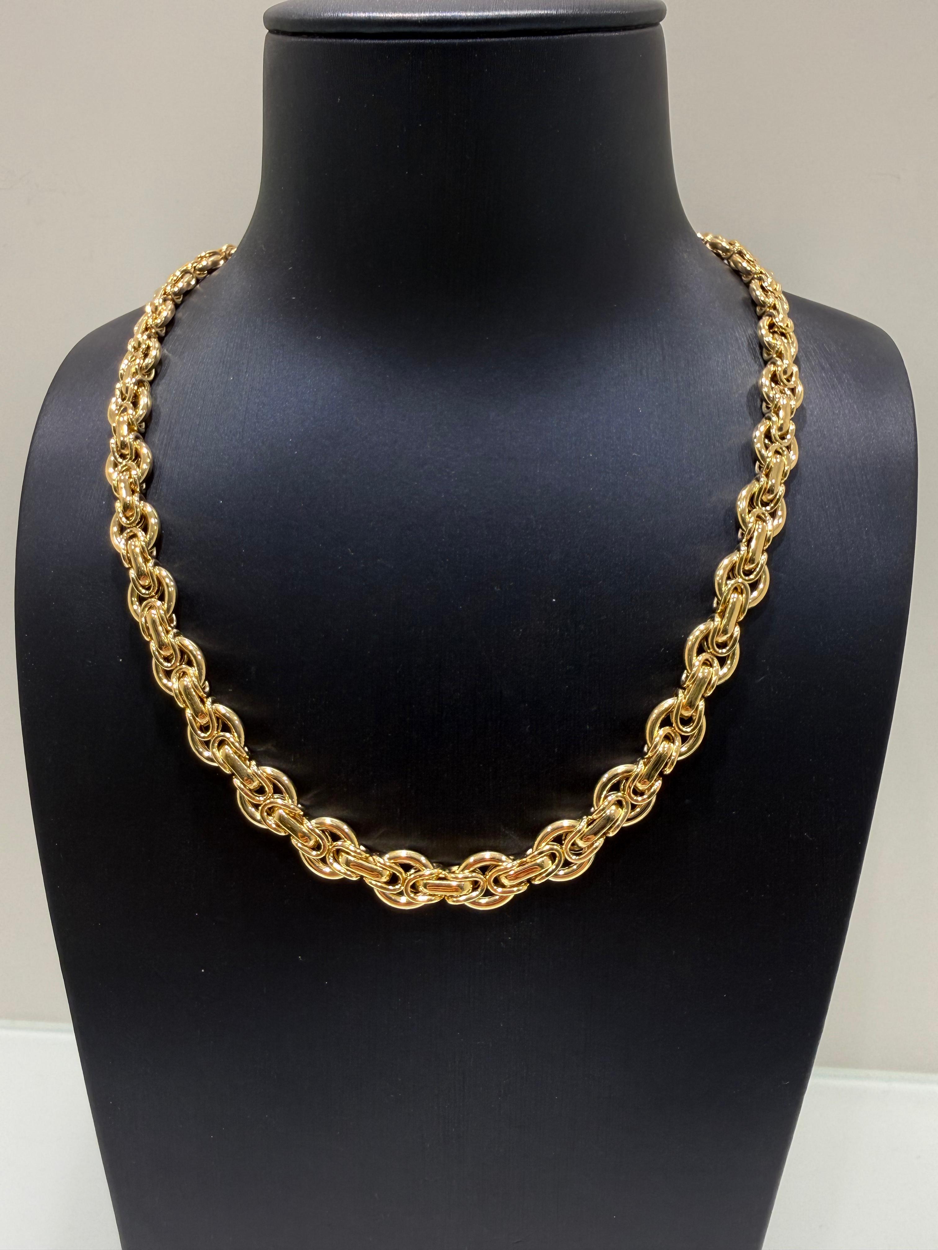 Collana in Oro Giallo 18KT a Maglie Intrecciate – Made in Italy