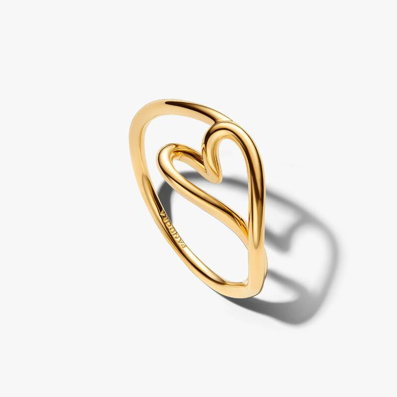 ANELLO PANDORA CUORE PICCOLO LINEA SINUOSA