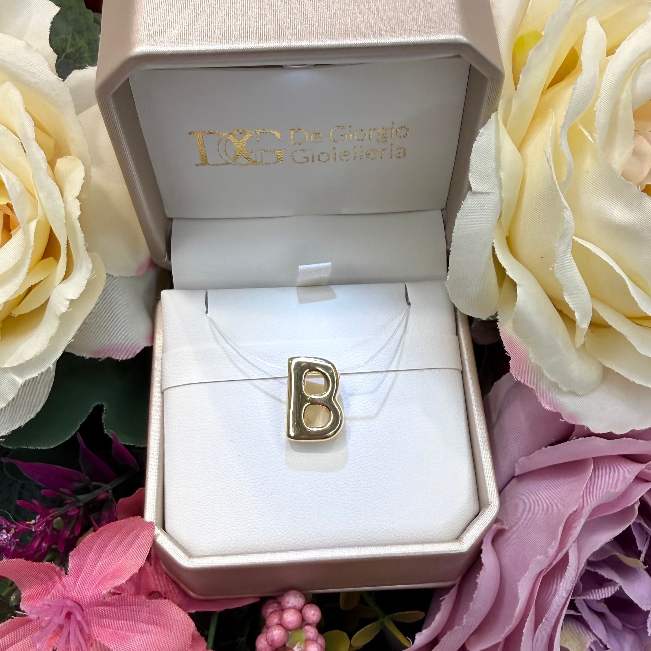 Ciondolo Lettera Bubble in Oro Giallo 18 Kt (750)