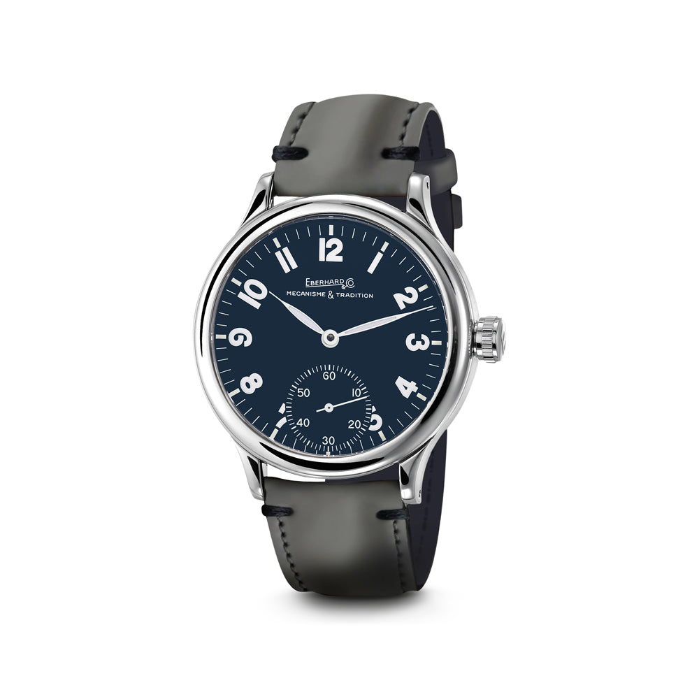 EBERHARD TRAVERSETOLO WATCH DARK BLUE DIAL |43MM|