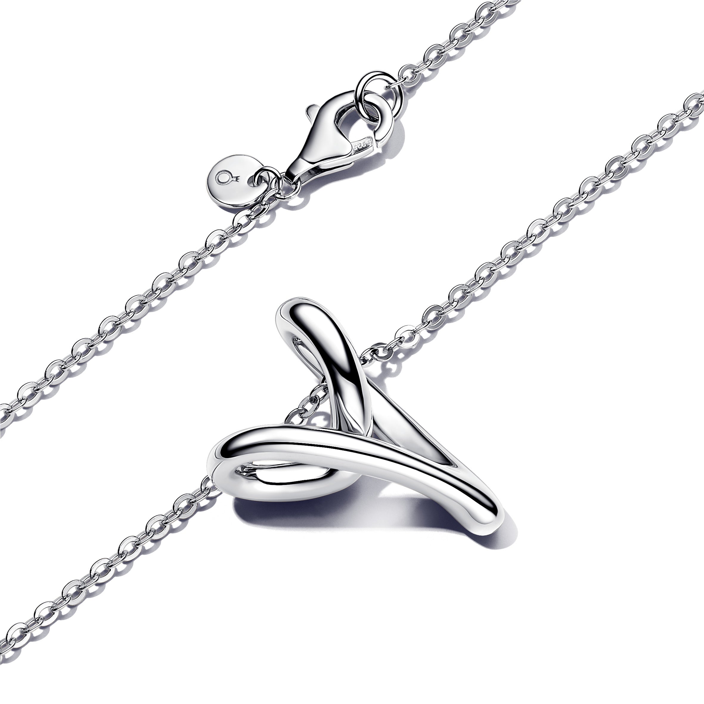 PANDORA HEART NECKLACE WITH SINUOUS LINE