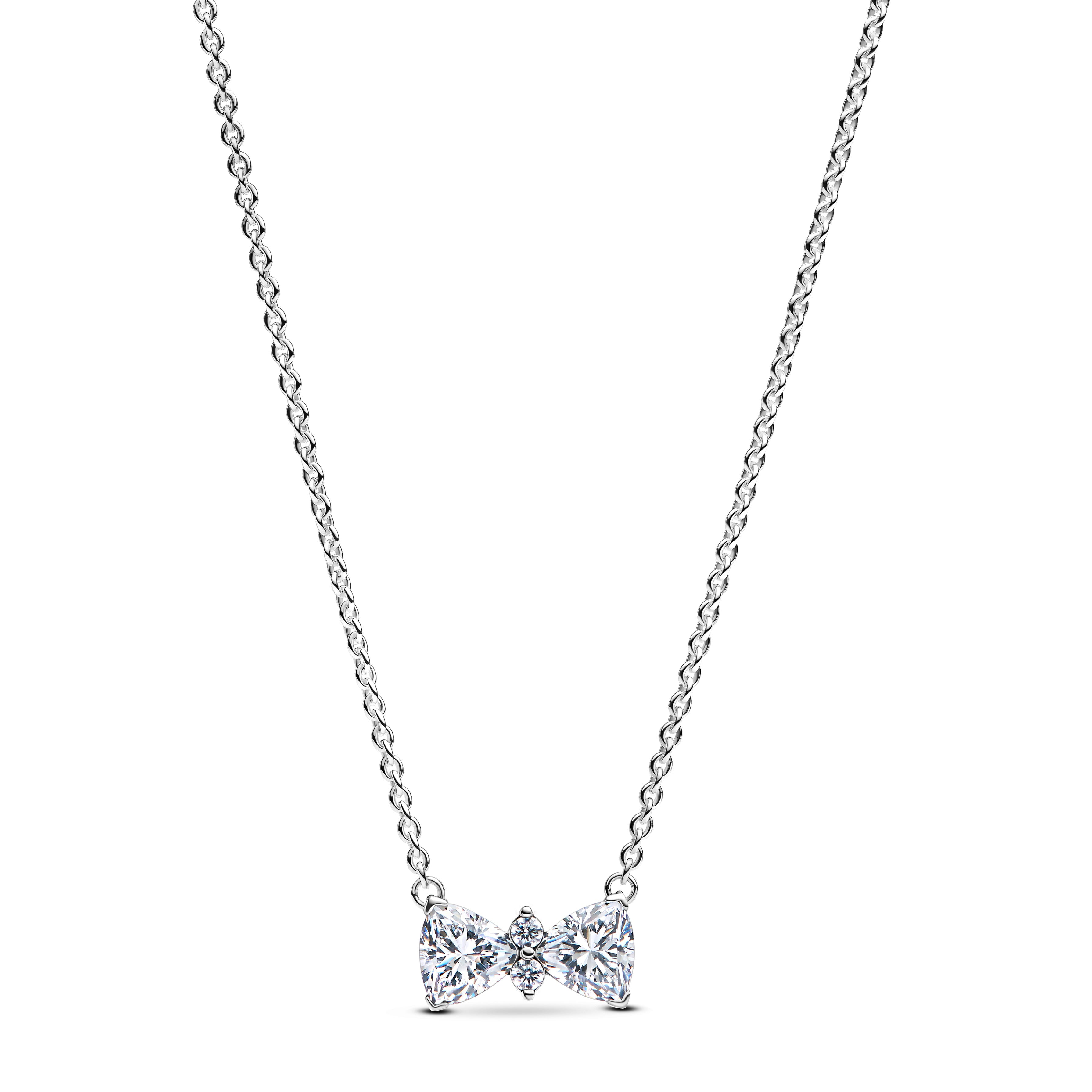 PANDORA GOLDEN NECKLACE WITH LARGE LIGHT BOW