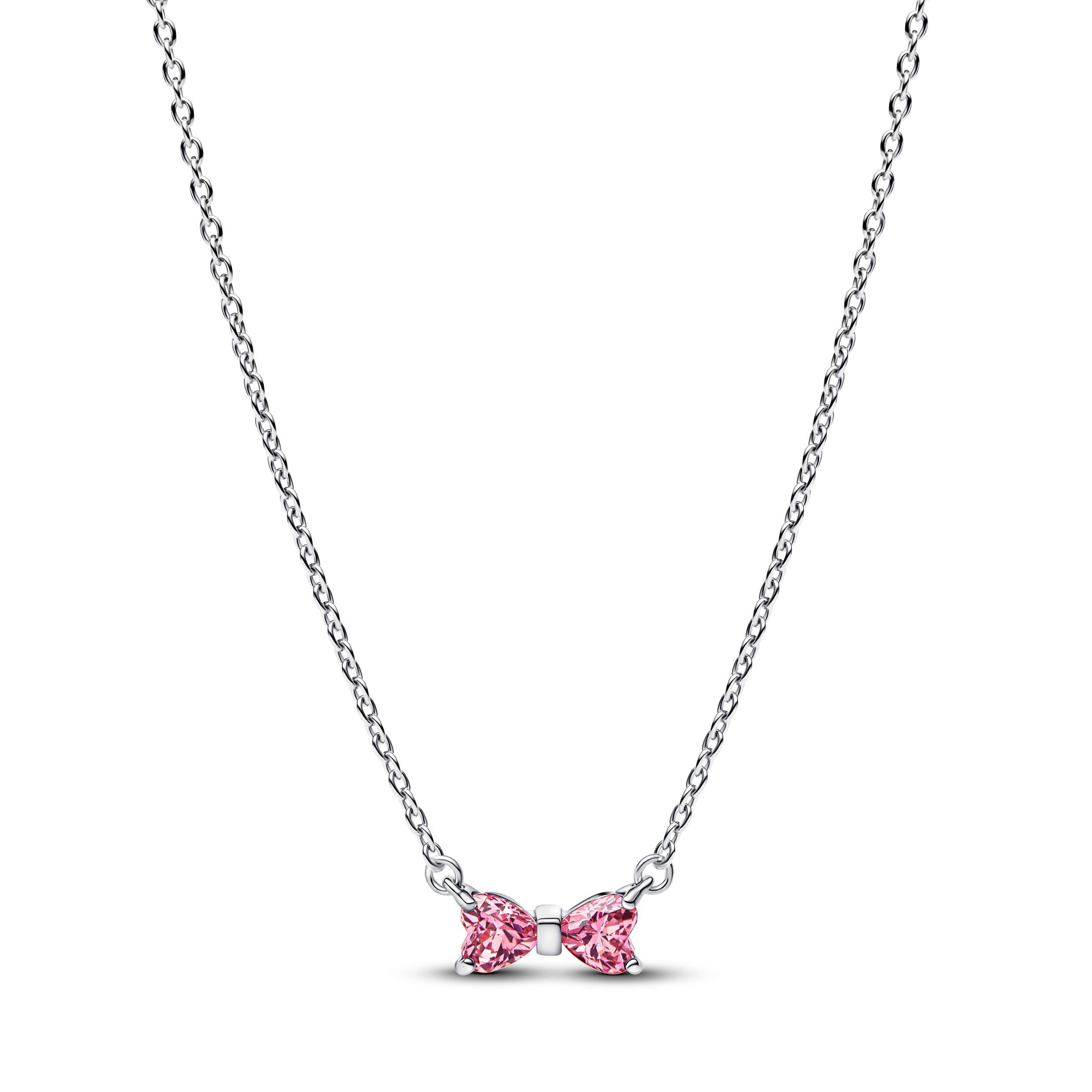 COLLANA PANDORA FIOCCO ROSA