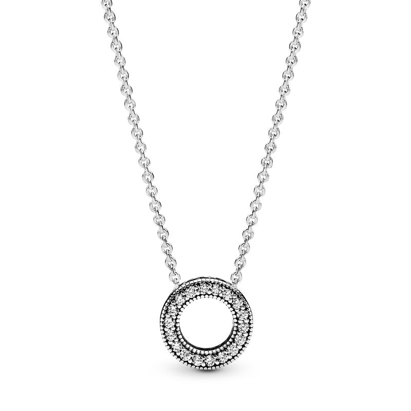 COLLANA PANDORA CON PENDENTE PAVÉ ZIRCONI