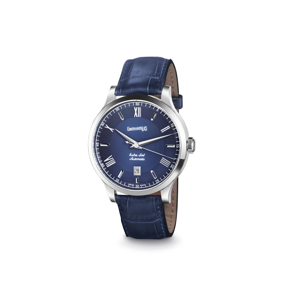 EBERHARD EXTRA FORT BLUE DIAL WATCH |40MM|