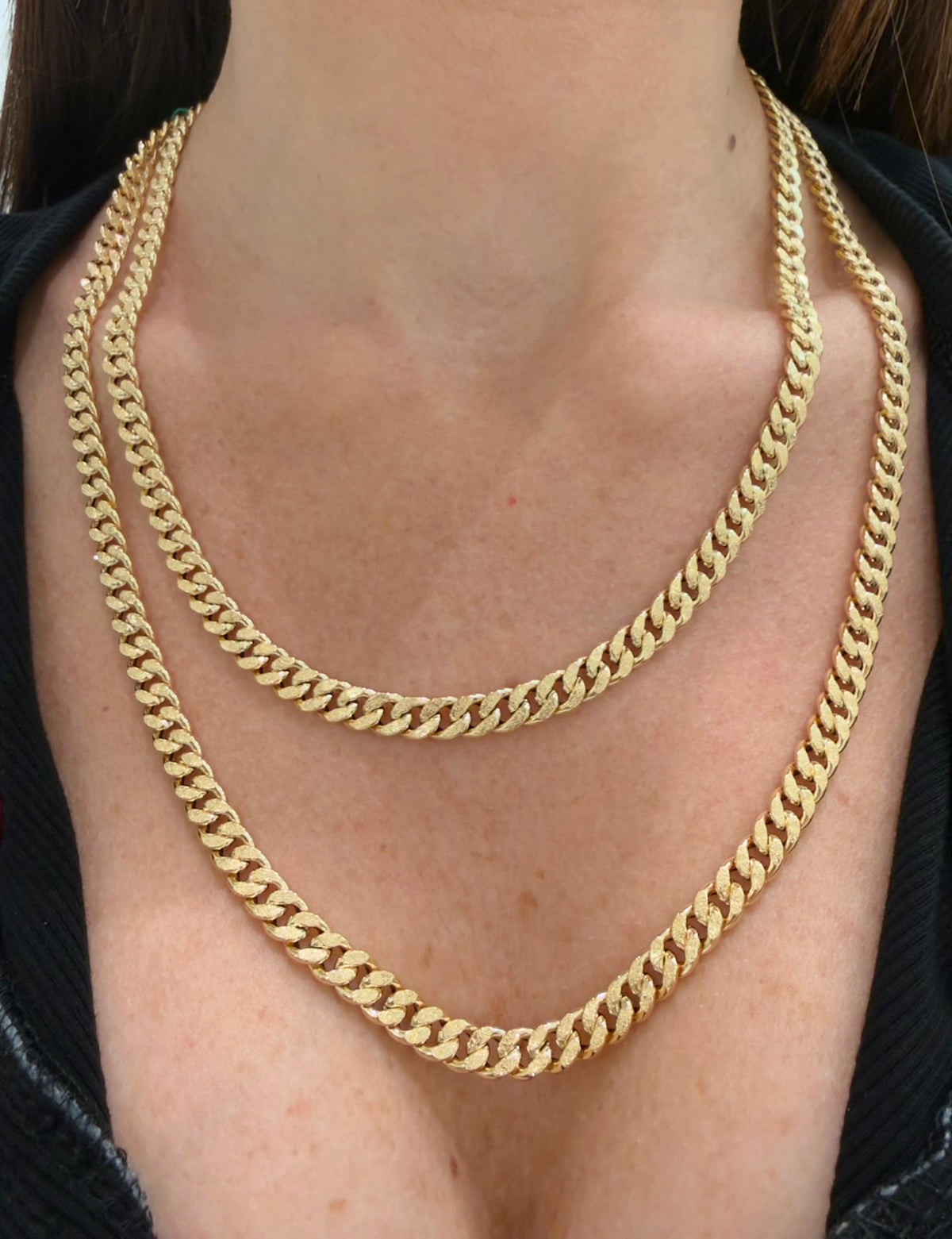 COLLANA GRUMETTA LUCIDA E SATINATA IN ORO GIALLO 18 KT (750)