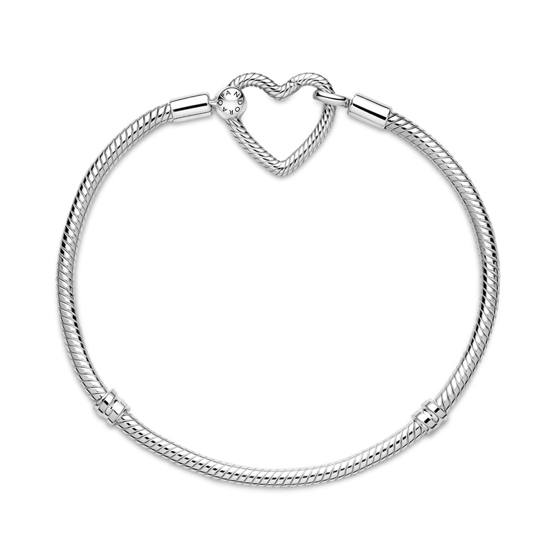 BRACCIALE PANDORA CON CHIUSURA A CUORE COMPONIBILE