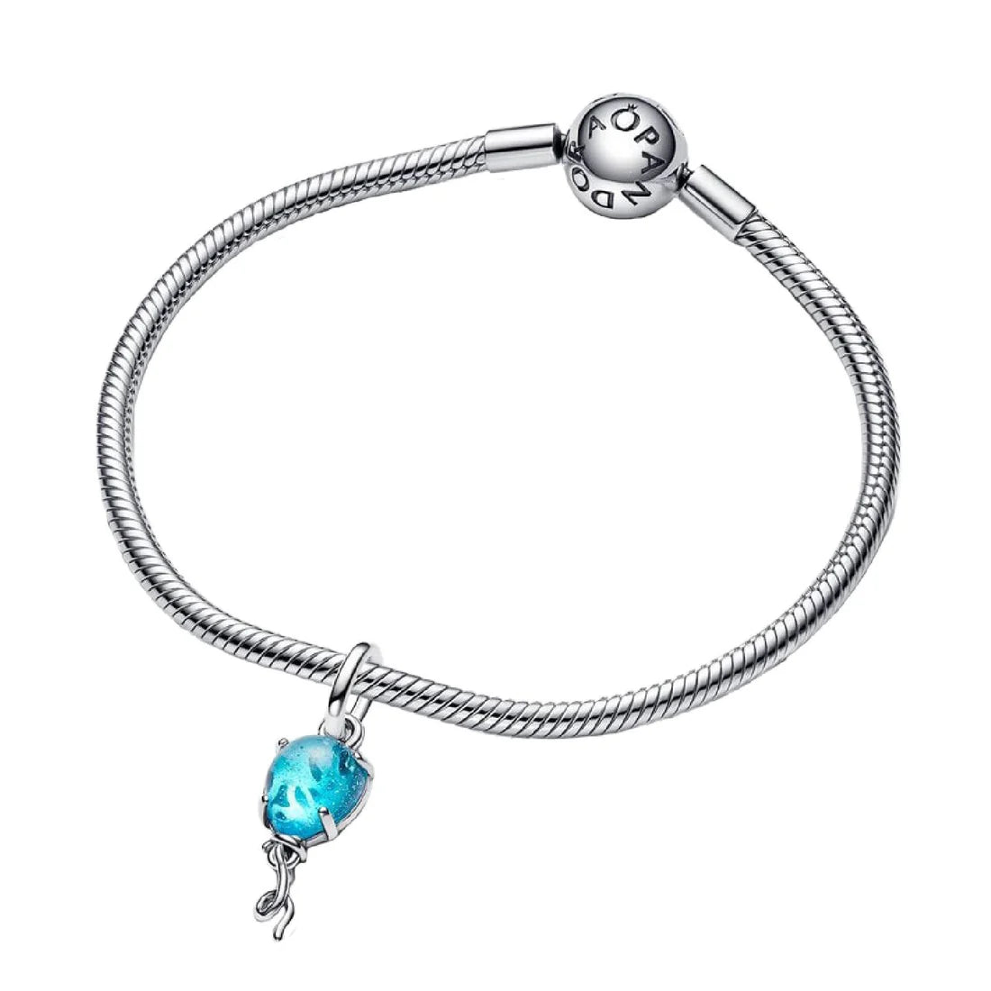 CHARM PANDORA PENDENTE PALLONCINO BLU VETRO DI MURANO UNICEF