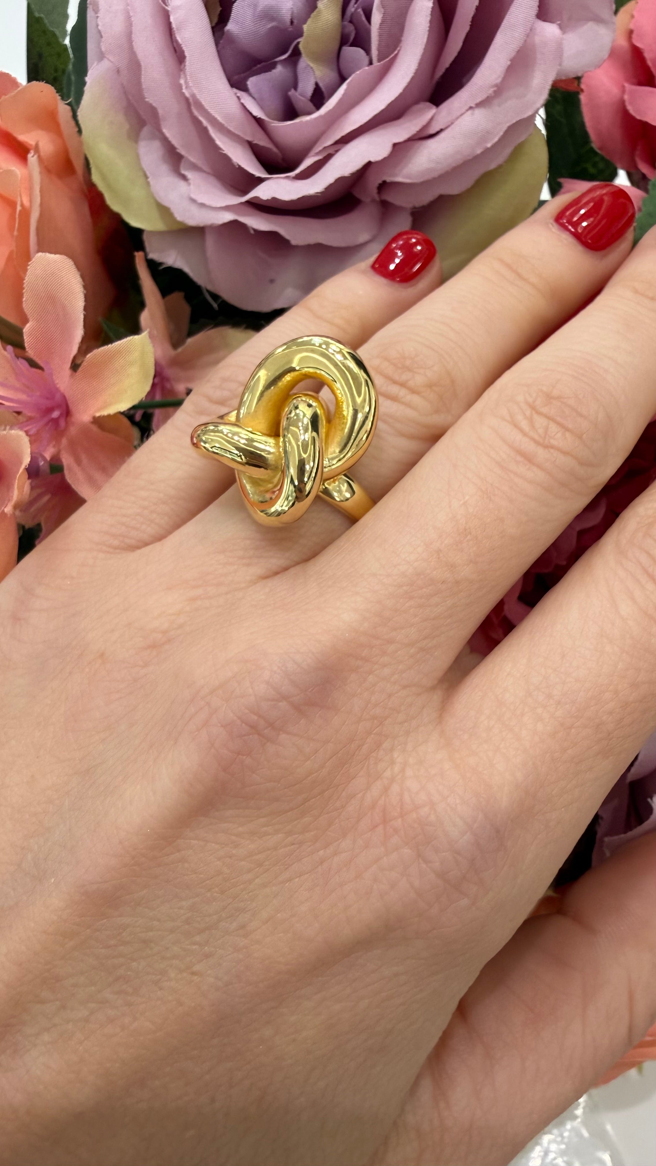ANELLO NODO IN ARGENTO 925 DORATO