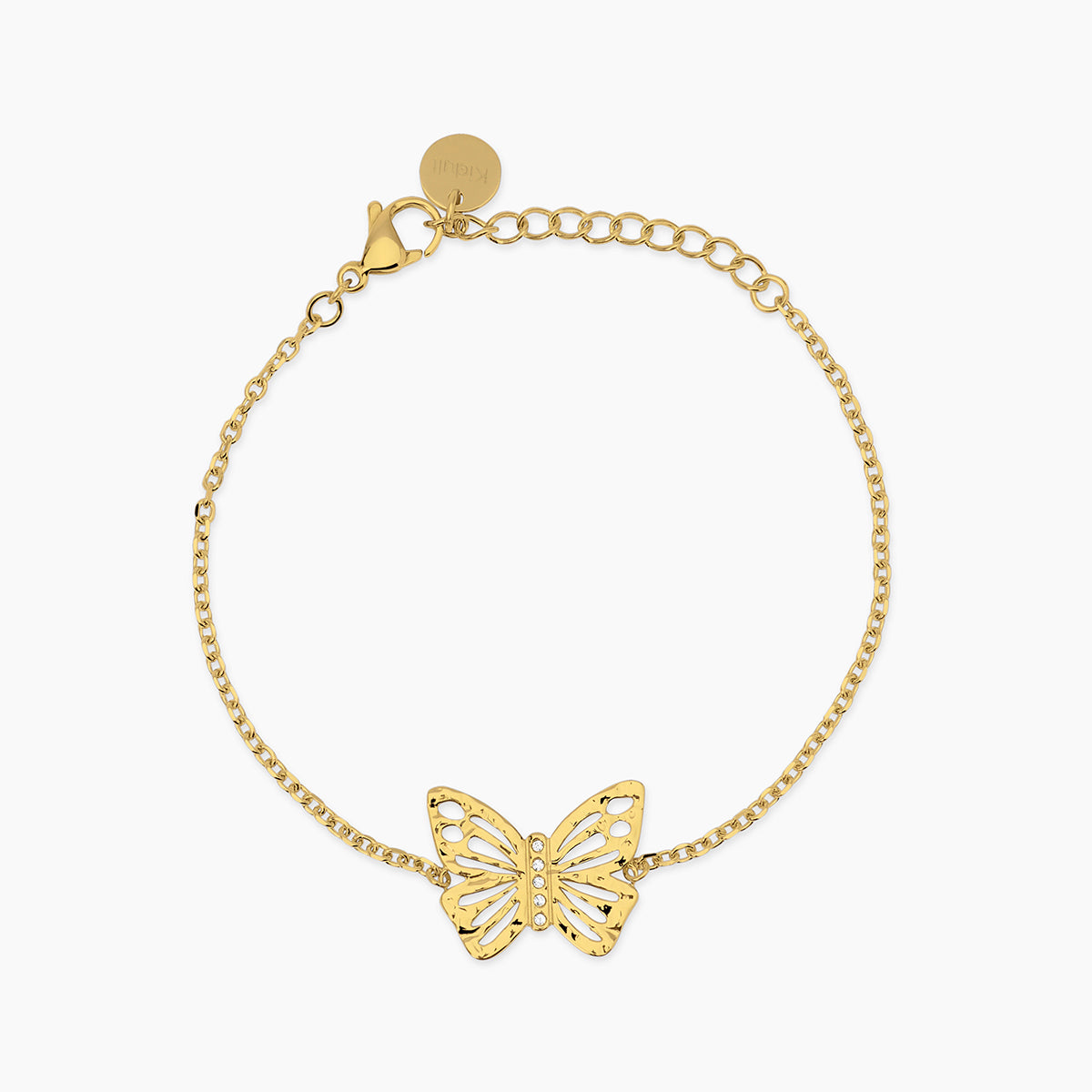 BRACCIALE REGOLABILE KIDULT STYLE DORATO FARFALLA
