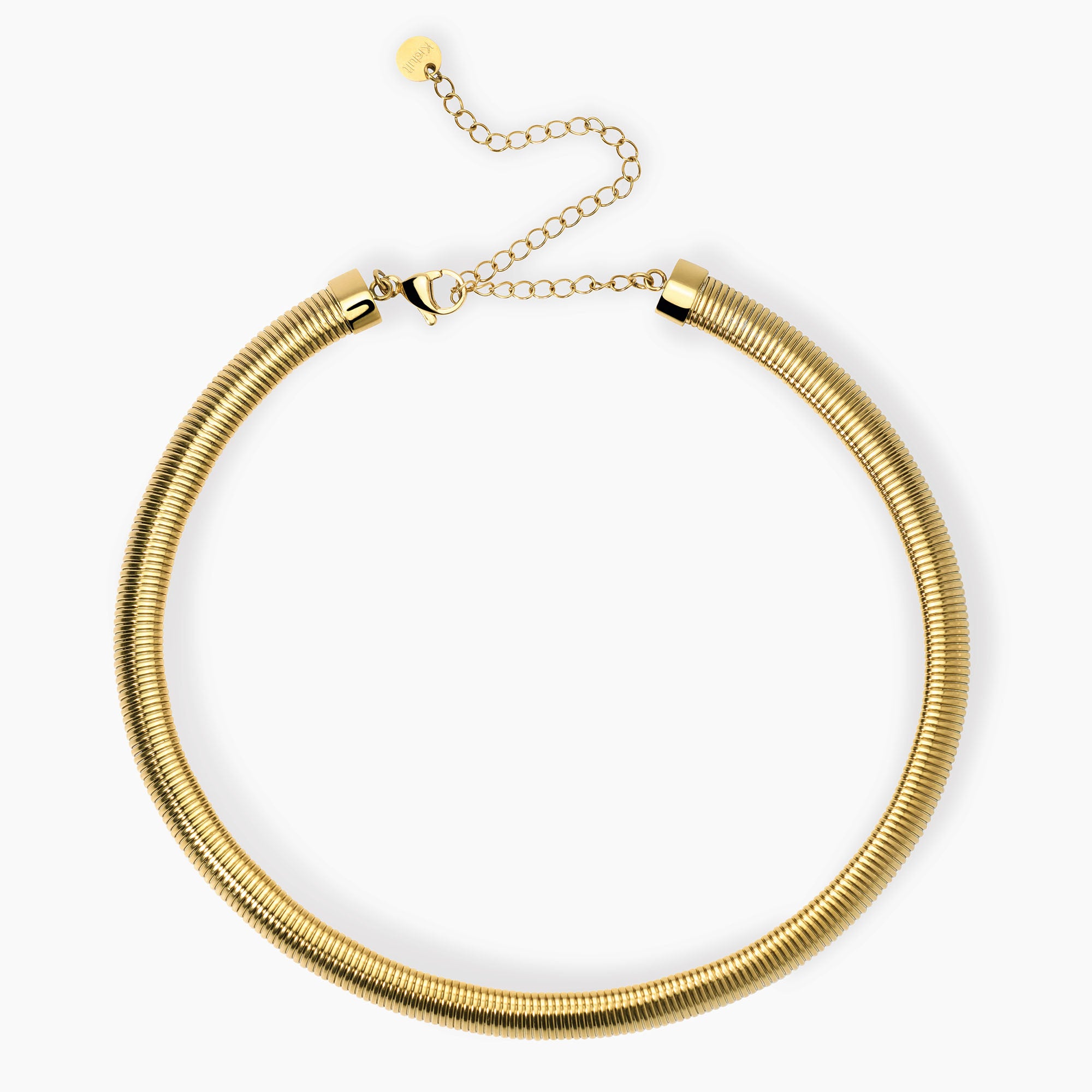 COLLANA REGOLABILE KIDULT STYLE DORATA MAGLIA TUBOGAS